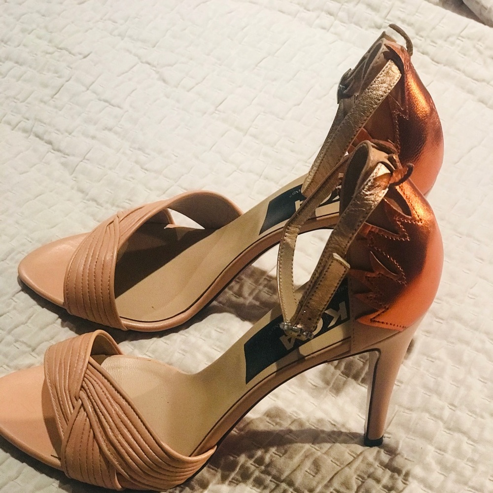 High heel sandals with an ankle strap